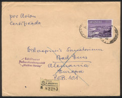 GJ.1149, Chalky Imported Paper With Round Sun Wmk (O), On A Cover Sent From Mar Del Plata To Germany On 5/AU/66,... - Sonstige & Ohne Zuordnung