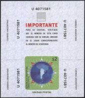 GJ.U2, 2$ Unidad Postal, Green, Flourescent, Unmounted, VF! Catalog Value US$6. - Sonstige & Ohne Zuordnung