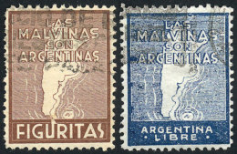 "The Malvinas/Falklands Islands Are Argentine", Light Dun Inscribed "Figuritas", And Blue Inscribed "Argentina... - Sonstige & Ohne Zuordnung
