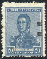 GJ.480, 20c. San Martín 1917, RA In Sun Wmk, M.M. Overprint, Mint Lightly Hinged, Stain Points. Catalog... - Dienstmarken