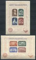 GJ.HB 11 And 12, Souvenir Sheets Of The Bicenntenary Of The Postal Service, The HB 12 With Light Ink Spot, Very... - Blocks & Kleinbögen