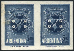 GJ.1242P, Imperforate Pair, Mint, One With Thins. - Luftpost