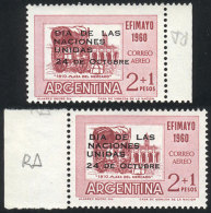 GJ.1195, 2 Examples With Normal And Inverted Watermark, MNH, Very Fine! - Luftpost