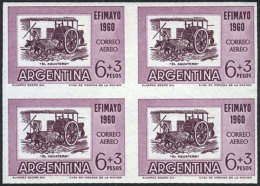 GJ.1184, 6+3$ EFIMAYO, Proof In Lilac, Imperforate Block Of 4, Mint Original Gum (one Pair In Each Block Is... - Luftpost