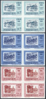 GJ.1183P + 1185P + 1186P, Values Of 2+1$, 10.70+5.30$ And 20+10$, In Imperforate Blocks Of 4, Mint Original Gum... - Luftpost