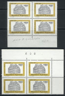 GJ.1850B + 1850a, 1000$ Post Office, Blocks Of 4 With Sheet Margin And Corner Respectively, Never Hinged, VF!... - Sonstige & Ohne Zuordnung