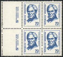 GJ.1755ACZ, Fluorescent Unsurfaced Paper, Block Of 4 With 2 Labels At Left, MNH, Very Fine! - Sonstige & Ohne Zuordnung