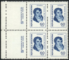 GJ.1754CZ, Fluorescent Unsurfaced Paper, Block Of 4 With 2 Labels At Left, MNH, Very Fine! - Sonstige & Ohne Zuordnung
