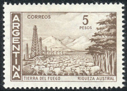 GJ.1140B, 5$ Tierra Del Fuego, On Soft Imported Unsurfaced Paper, VF! Catalog Value US$25. - Sonstige & Ohne Zuordnung