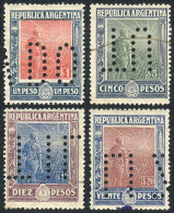 GJ.359O/362O, Values Of 1, 5, 10 And 20$, Punch Cancel INUTILIZADO, Fine Quality! Catalog Value US$7. - Sonstige & Ohne Zuordnung