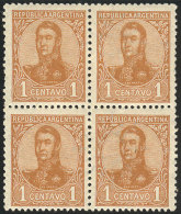 GJ.276b, Block Of 4, 2 Examples Unwatermarked, Mint, One Pair MNH, Very Fine! - Sonstige & Ohne Zuordnung