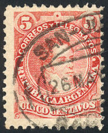 GJ.105, With Double Ellipse Datestamp Of SAN JUSTO (Santa Fe), Rare And VF! - Sonstige & Ohne Zuordnung