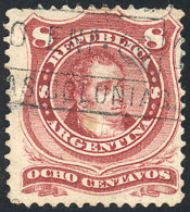 GJ.54B, With Small Rectangular Datestamp Of "Ferrocarril Sta. Fe A Las Colonias Nº 1", Rare, Small Thins. - Sonstige & Ohne Zuordnung