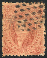 GJ.20d, 5 C. 3rd Printing, Dull Impression, Carminish Dun-red, Dirty Plate, With Dotted Lozenge Cancel Of Buenos... - Gebraucht