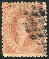 GJ.20, 5 C. 3rd Printing, Dull Impression, Coffee Color, With Dotted Lozenge Cancel Of Córdoba In Black,... - Gebraucht
