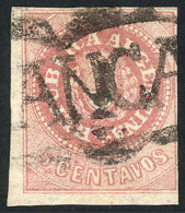 GJ.10, 5 C. Without Accent, Dull Rose, With Black FRANCA Cancel With Garland Of Rio Cuarto, 2 Margins, One Short... - Gebraucht