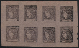 GJ.9, 3 C. Purple, Group Of 8 Examples, Official Reprint Of 1879, VF! - Corrientes (1856-1880)