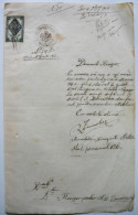 Romania 1910 30b Fiscal ( 1890 Issue ) On Rare "C&SS BUSTENI " Watermarked Paper , Seal .... - Lettres & Documents