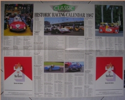 CALENDARIO 1987 - CLASSIC AND SPORTS CAR - CLUB EVENTS CALENDAR - Tamaño Grande : 1981-90
