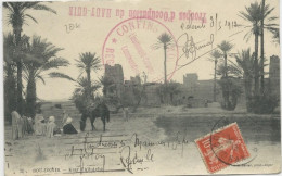 ALGERIE - 1913 - CARTE FM Des TROUPES D'OCCUPATION Du HAUT-GUIR à COLOMB BECHAR (ORAN) - Military Postmarks From 1900 (out Of Wars Periods)