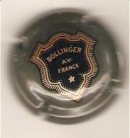 CAPSULE MUSELET CHAMPAGNE BOLLINGER AY FRANCE BLASON NOIR ET OR SANS DATE CONTOUR KAKI - Bollinger