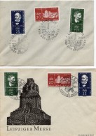 Allemagne-République Démocratique-1956/57-110eme Anniversaire Des Usines Carl ZEISS à Iena (Yvert N°270/271/272) 2 Env. - Otros & Sin Clasificación