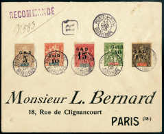 Beleg Freimarken 5 C.-1 Fr., Kpl. Serie Auf Echt Gelaufenem R-Brief Nach Frankreich, Stempel POINTE-A-PITRE 3o/12... - Autres & Non Classés