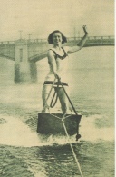 Nostalgia Postcard Modern -miss Gladys Clements  1933 - Waterski