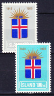 ISLANDE 1969 YT N° 385 Et 386 ** - Neufs