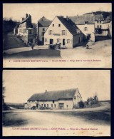 2 CPA ANCIENNES- COUPE GORDON-BENNET- CIRCUIT D'AUVERGNE 1905- VIRAGES DANS ROCHEFORT ET DES 4 ROUTES DE NEBOUZAT - Rally