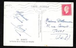 Cpa De Biarritz Affranchie En Avril 1946 Par Yvert N°691 (1,50 FR MARIANNE DE DULAC ) - Pma2210 - 1944-45 Marianne (Dulac)