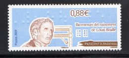 Andorre 2009.Louis Braille - Unused Stamps