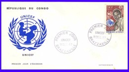 Congo Brazzaville  FDC  Unicef 1967 - FDC