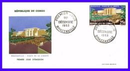 Congo Brazzaville  FDC   Place De La Liberté 1963 - FDC