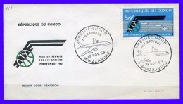 Congo Brazzaville  FDC   Air Afrique. 1963 - FDC