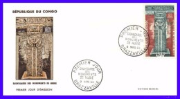 Congo Brazzaville  FDC  Sauvetage Monuments Nubie  1964 - FDC