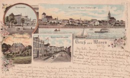 GRUSS AUS WAREN  Voyagee Timbree En 1899 - Waren (Mueritz)