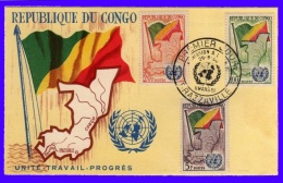 Congo Brazzaville  Carte 1er Jour  Admission O.N.U. 1961 - FDC