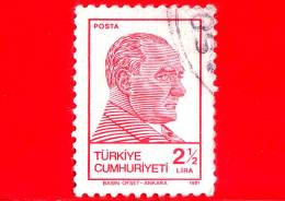 TURCHIA - Usato - 1981 - Mustafa Kemal Atatürk (1881-1938) - 2 ½ - Gebruikt