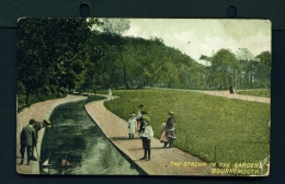 ENGLAND  -  Bournemouth  The Stream In The Gardens  Used Vintage Postcard As Scans - Bournemouth (hasta 1972)