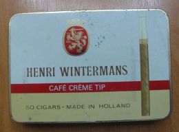 AC - HENRI WINTERMANS CAFE CREME TIP 50 CIGARS EMPTY TIN BOX - Tabaksdozen (leeg)