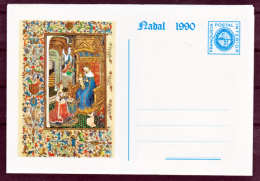 Andorre Viguerie épiscopale  Noel 1990 Entier Neuf ** MNH Sin Charmela - Episcopale Vignetten