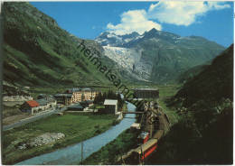 Gletsch - Furka-Oberalp-Bahn - Rhonegletscher - Galenstock - Verlag Photo Klopfenstein Adelboden - Lens