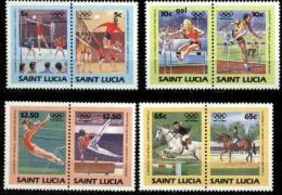 SAINTE LUCIE Jeux Olympiques LOS ANGELES 84. Yvert N° 668/75 ** MNH. - Summer 1984: Los Angeles