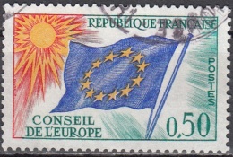 France 1971 Michel Service 15 O Cote (2008) 3.00 € Drapeau De L'Europe Cachet Rond - Usati