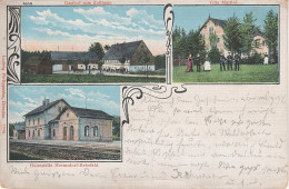 AK Hermsdorf Erzgebirge Bahnhof Gasthof Zollhaus Villa Martini Bei Frauenstein Rehefeld Holzhau Bienenmühle Altenberg - Oberholzhau (Erzgeb.)