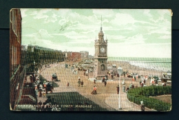 ENGLAND  -  Margate  Marine Parade And Clock Tower  Used Vintage Postcard As Scans - Margate