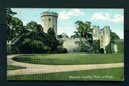 ENGLAND  -  Warwick Castle   Tower And Keep  Used Vintage Postcard As Scans - Warwick