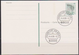 Berlin Ganzsache1990  Michel-Nr. P 136  Stempel Frankfurt Main 9.8.90 Ungebraucht( D 3665 ) - Postkarten - Ungebraucht