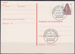 Berlin Ganzsache1990  Michel-Nr. P 137 Postkarte Mit Antwortkarte  Stempel Frankfurt Main 9.8.90 Ungebraucht( D 3666 ) - Cartoline - Nuovi